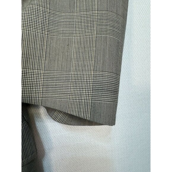 Bill Blass Mens Plaid Blazer Jacket Size 46 Reg Tan Checkered Wool Blend - Picture 10 of 14